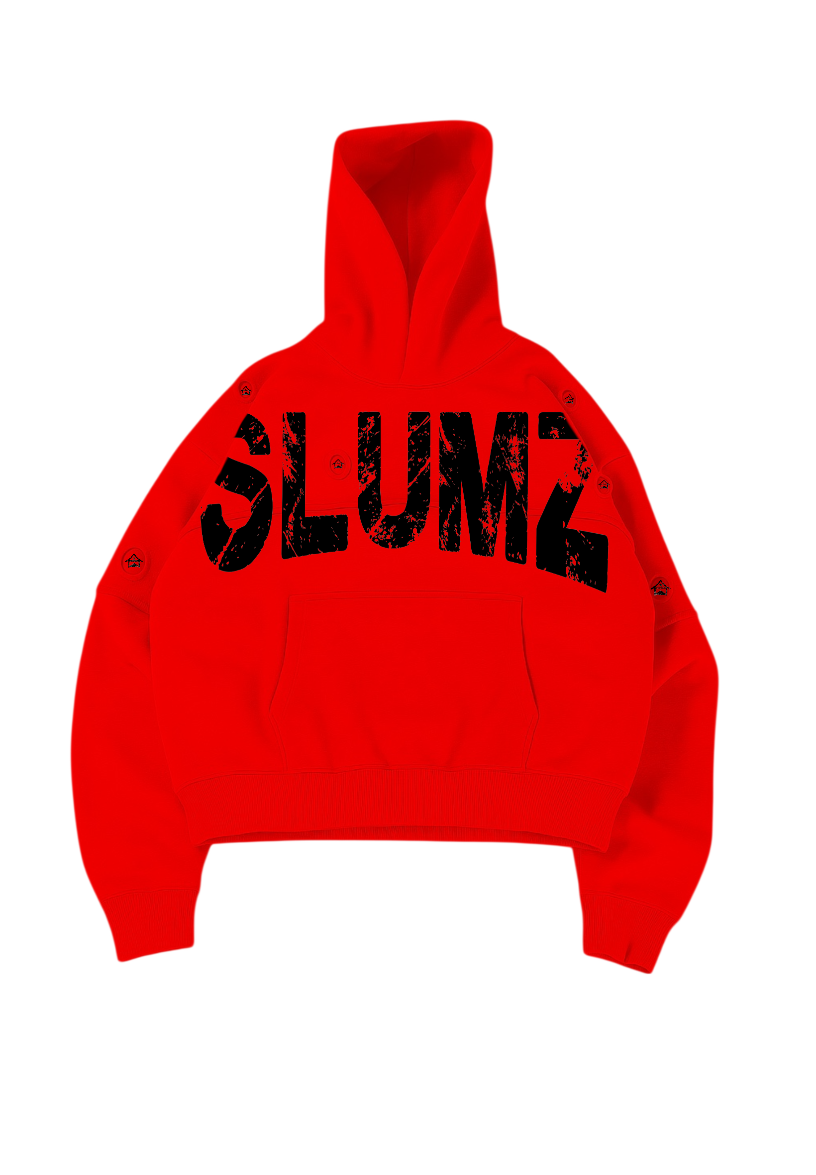 RED PATCHWORK HOODIE