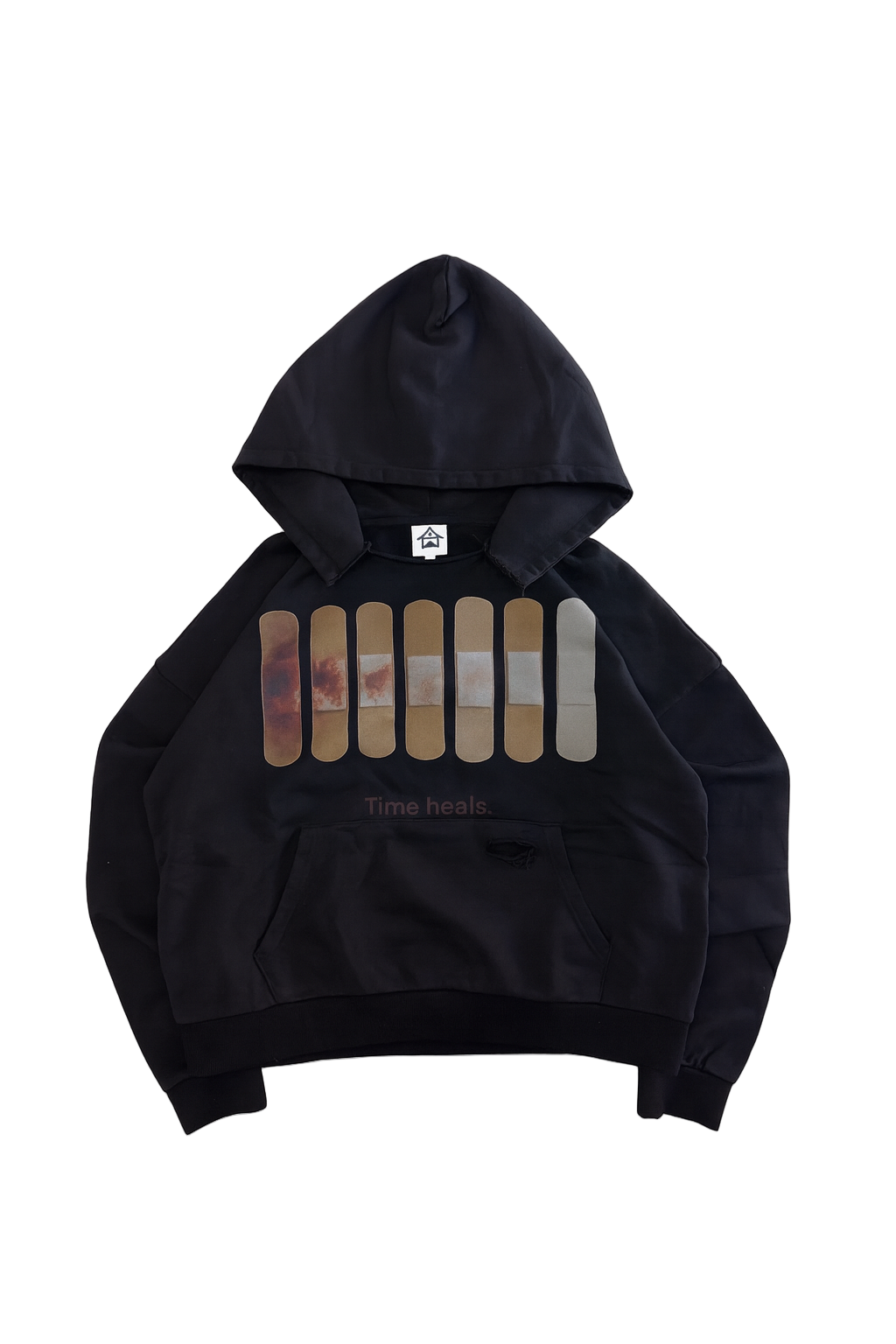 BLACK TIME HEALS HOODIE